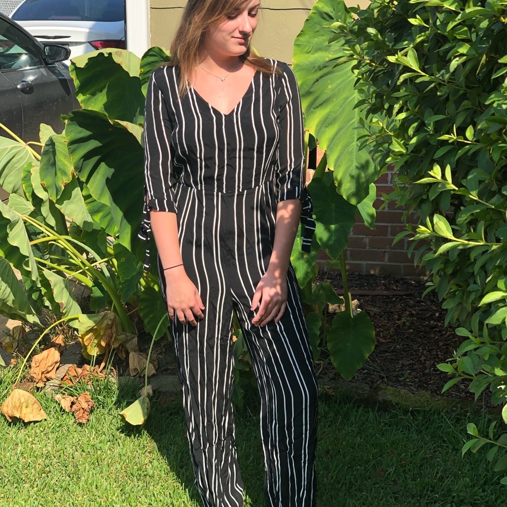 Black & white pin stripe jumper